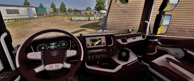 Trucks Scania Next Gen Brown – White Interior Eurotruck Simulator mod