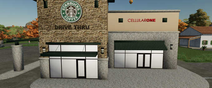 Gebäude Starbucks Verkaufsstelle Landwirtschafts Simulator mod
