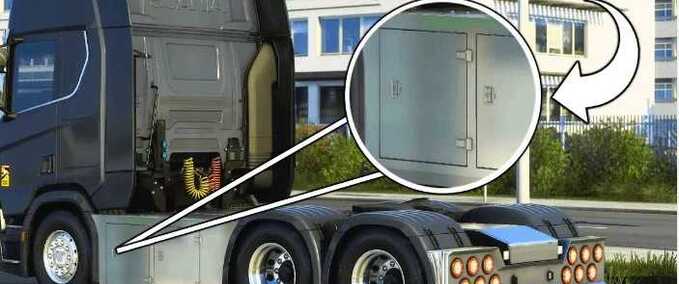 Trucks Custom Sideskirts with Toolbox Eurotruck Simulator mod