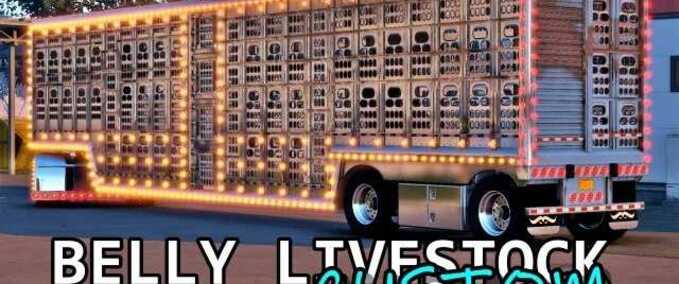 Trailer SCS Belly Livestock – Custom - 1.48 American Truck Simulator mod