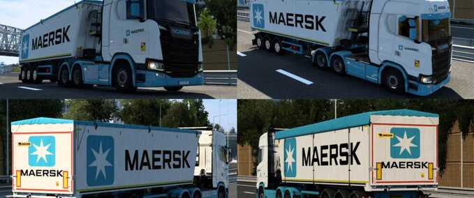 Trailer WIELTON BULK MASTER MAERSK SKIN BY RODONITCHO MODS #1.0 Eurotruck Simulator mod