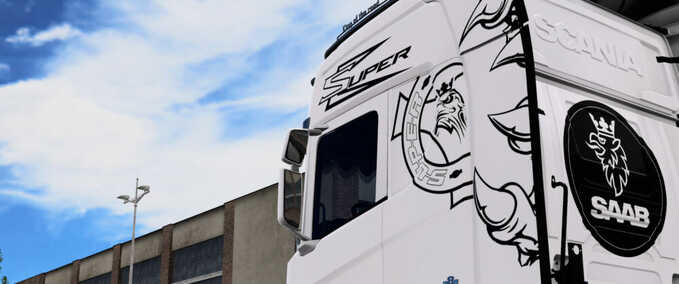 Trucks Scania NG Vabis Skin V8 Eurotruck Simulator mod