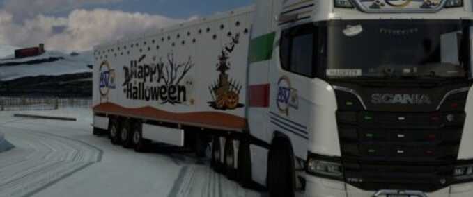 Trailer HALLOWEEN ASV Logistica Trailer Skin   Eurotruck Simulator mod