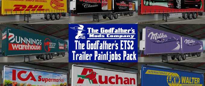 Trailer The Godfather’s Trailer Paintjobs Pack  Eurotruck Simulator mod