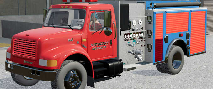 Feuerwehr International 4900 Feuerwehrfahrzeug Landwirtschafts Simulator mod
