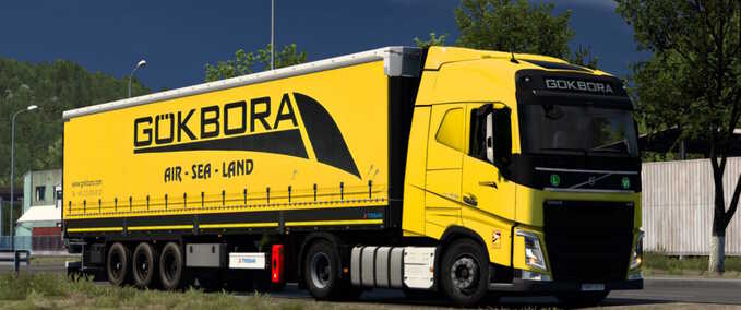 Trucks Volvo FH 2012 & Tirsan Trailer DLC GOKBORA Skin Combo Eurotruck Simulator mod