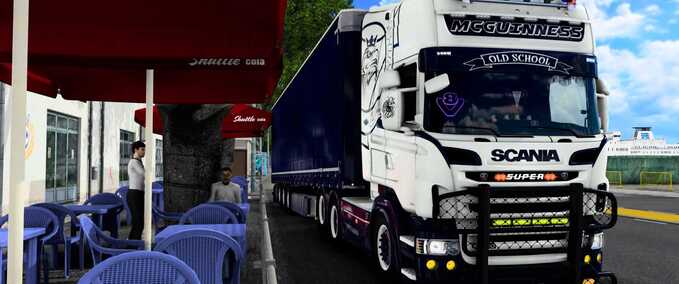 Trucks Scania V8 RJL Vabis Topline LCB Skin Eurotruck Simulator mod