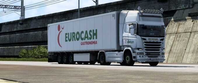 Trailer SCS Trailer Eurocash Paintjob Eurotruck Simulator mod