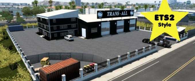 Mods TRANS-ALL Garage Small ETS2-Style American Truck Simulator mod