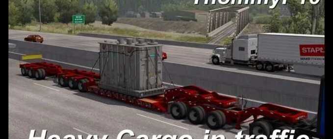 Trailer Heavy Cargo in Traffic - 1.48.5 American Truck Simulator mod