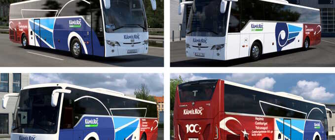 Trucks Temsa Safir Plus 2016-2023 – KamiKoç 100.Yıl Skin Paketi Eurotruck Simulator mod