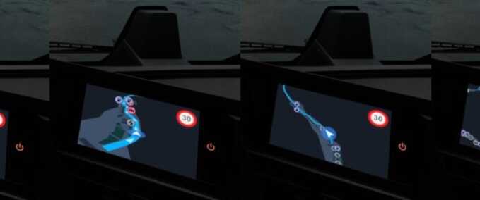 Trucks Google Maps Navigation Night Version Eurotruck Simulator mod