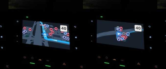 Trucks Google Maps Navigation Night Version  American Truck Simulator mod