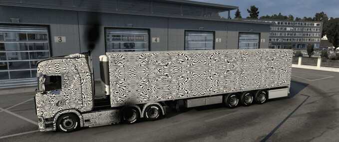 Trucks Scania S – Camouflage Prototype Skin + Trailers [Guido La Vespa] Eurotruck Simulator mod