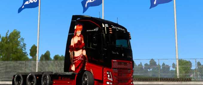 Trucks Volvo FH12 (Pendragon) Kasumi Red Wedding Dress Skin By Zen Workshop Eurotruck Simulator mod