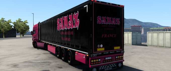 Trucks SCANIA RJL + Trailer SAMAX Sasha Maxeane Transport Skin  Eurotruck Simulator mod
