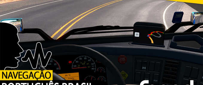Mods [ATS] Brazilian Voice Navigation American Truck Simulator mod