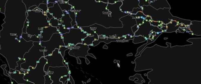 Maps Promods Addon: Greece Extended - 1.48.5 Eurotruck Simulator mod