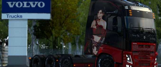 Trucks Volvo FH12 (Pendragon) Momiji Red Wedding Dress Skin By Zen Workshop Eurotruck Simulator mod