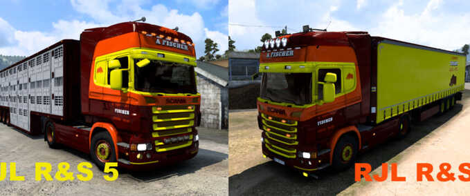 Trucks Truck & Trailer A.Fischer Skin Pack Eurotruck Simulator mod
