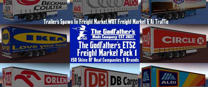 Trailer The Godfather's ETS2 Freight Market Pack 1  Eurotruck Simulator mod