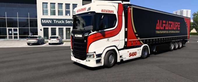 Trucks Alfatrupe Transportes Combo Skin  Eurotruck Simulator mod