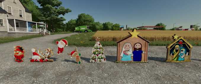 Anbaugeräte Weihnachtsausschnitte Landwirtschafts Simulator mod