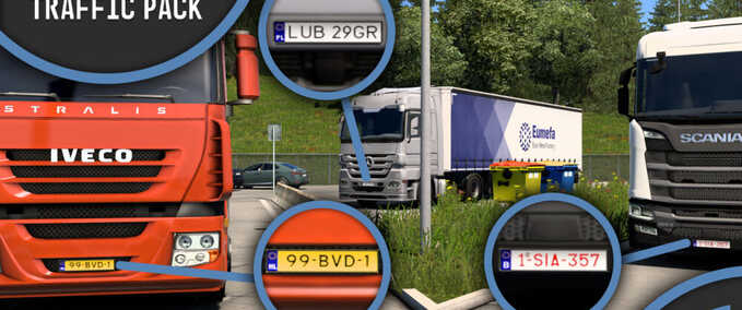 Mods International Traffic Pack by Elitesquad Modz – Vanilla Edition Eurotruck Simulator mod