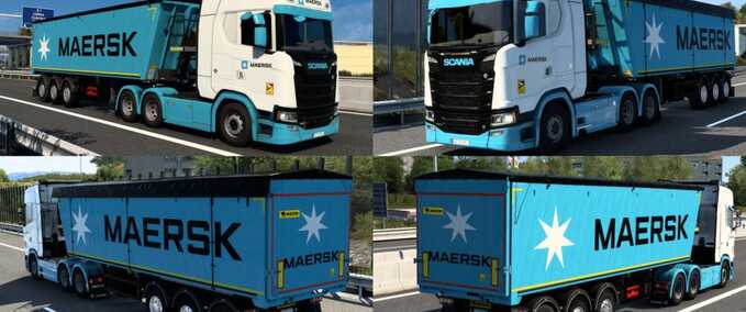 Trailer WIELTON BULK MASTER MAERSK SKIN BY RODONITCHO MODS #2.0 Eurotruck Simulator mod