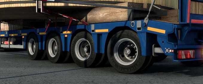 Trailer Lowbed Trailer Wheels for Job Market Trailer by Abasstreppas  Eurotruck Simulator mod