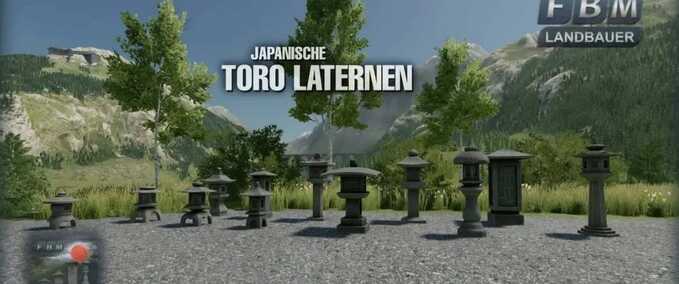 Platzierbare Objekte Japanische Toro-Laternen Landwirtschafts Simulator mod