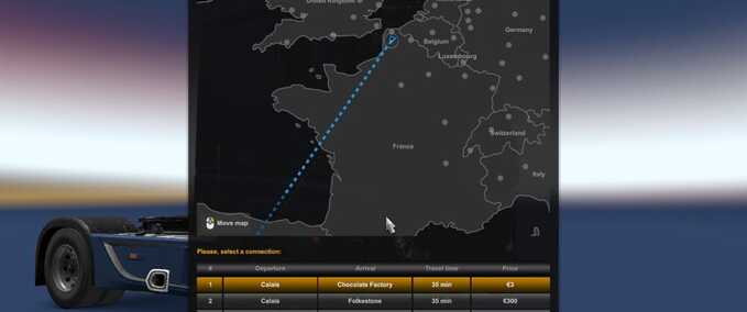 Maps Route to Winterland Eurotruck Simulator mod