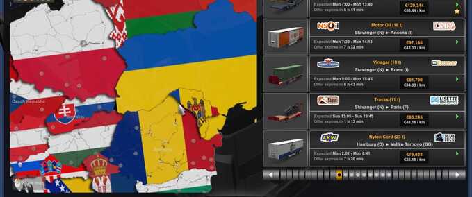 Mods Europe Map with Flags  Eurotruck Simulator mod