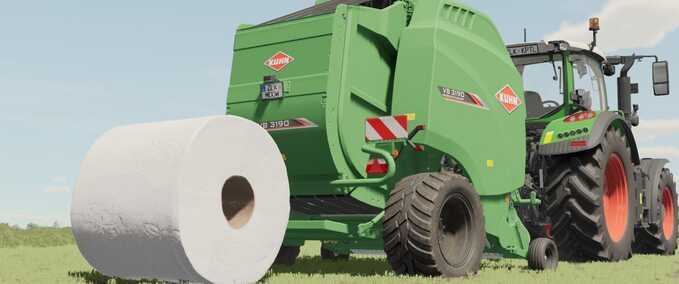 Anbaugeräte Ballenpresse für Toilettenpapier Landwirtschafts Simulator mod