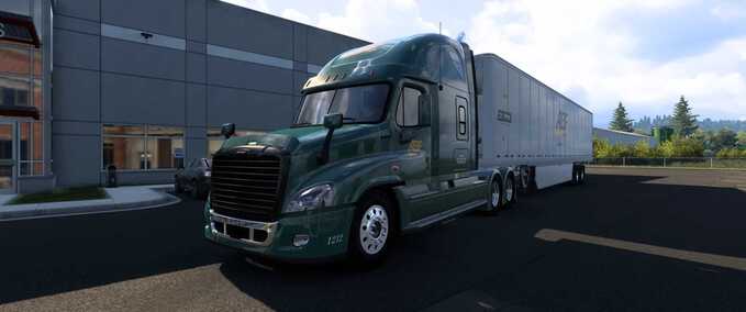 Skins Ruda Cascadia And SCS Trailer Skin ABF American Truck Simulator mod