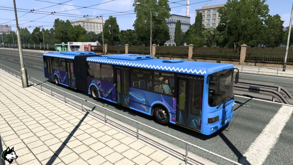 Articulated Bus Liaz in Traffic for Russia - Thumbnail 1