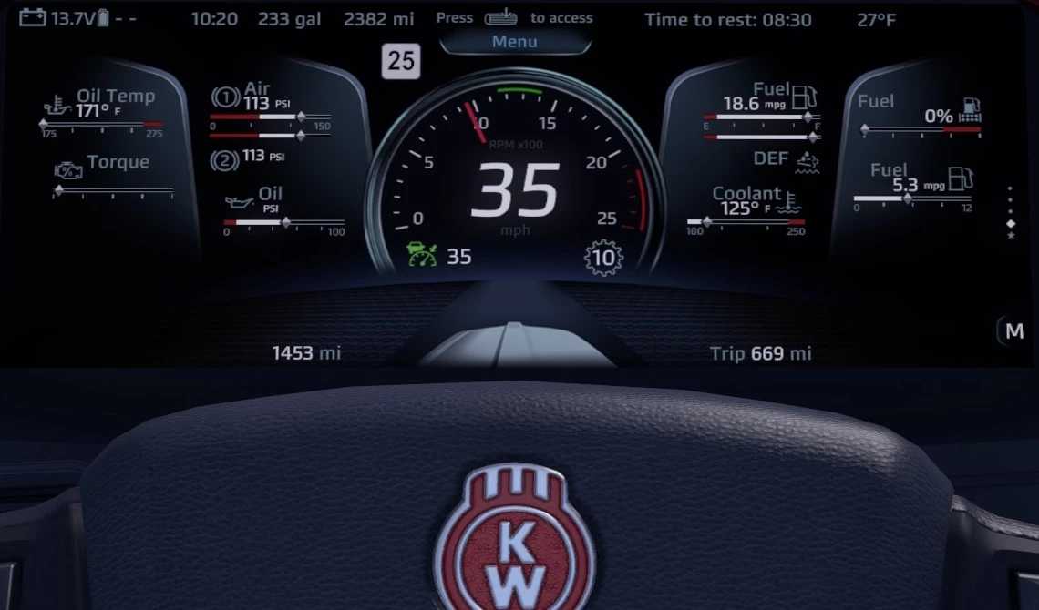 Kenworth T680 2022 Custom Dashboard thumbnail 3