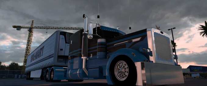 Skins 389 Pinga Blue & Black Truck Skin - 1.49 American Truck Simulator mod