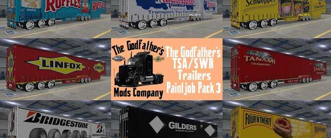 Trailer THE GODFATHER'S TSA SWR TRAILERS PAINTJOB PACK 3  American Truck Simulator mod
