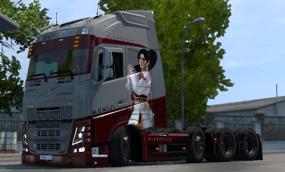 Volvo FH12/16 (Pendragon) Momiji Elegant Red Swimsuit Skin By Zen Workshop - Thumbnail 1