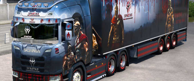 Trucks Spartan Warriors Skin Eurotruck Simulator mod