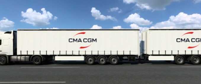 Trailer Real Company double Trailers Traffic Pack by OHN Gaming  Eurotruck Simulator mod