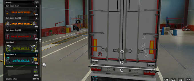 Trailer Box Trailer Skull Mudflaps Eurotruck Simulator mod