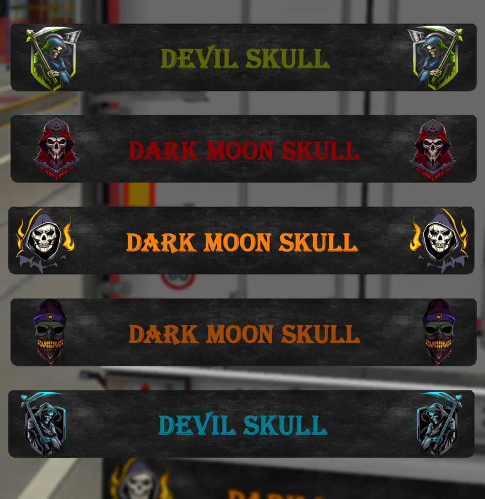 Box Trailer Skull Mudflaps - Thumbnail 1