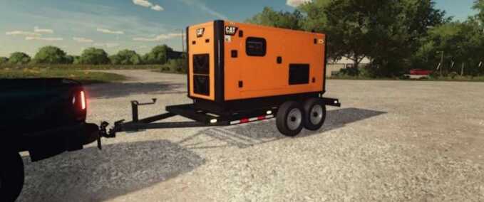 Anbaugeräte Cat Diesel Generator Anhänger Landwirtschafts Simulator mod