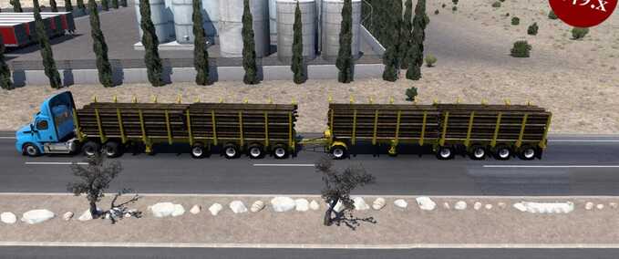Trailer MANAC LOGS TRANSPORT TRAILERS - 1.49 American Truck Simulator mod