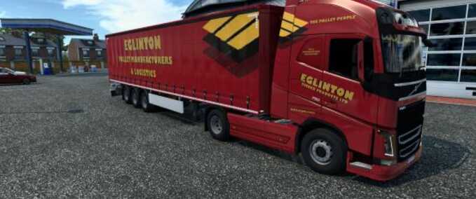 Trucks Eglinton Pallets Manufacturers and Logistics Lorry + Trailer Skin Eurotruck Simulator mod