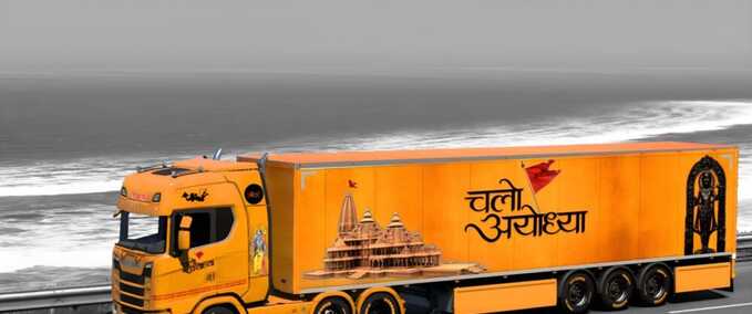 Trucks Scania Chalo Ayodhya Livery Eurotruck Simulator mod