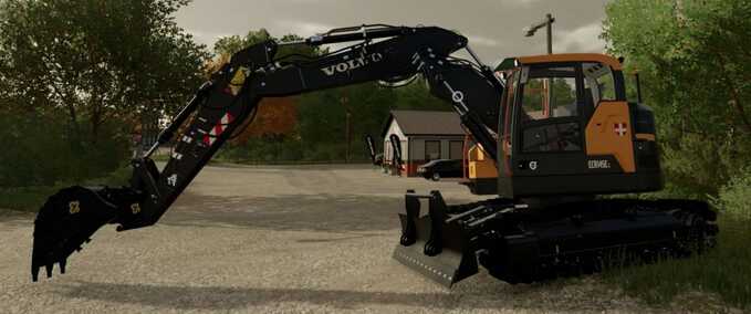 Bagger & Radlader Volvo ECR145 EL Landwirtschafts Simulator mod