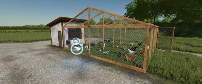 Tierställe Maschendraht Hühnerstall Landwirtschafts Simulator mod